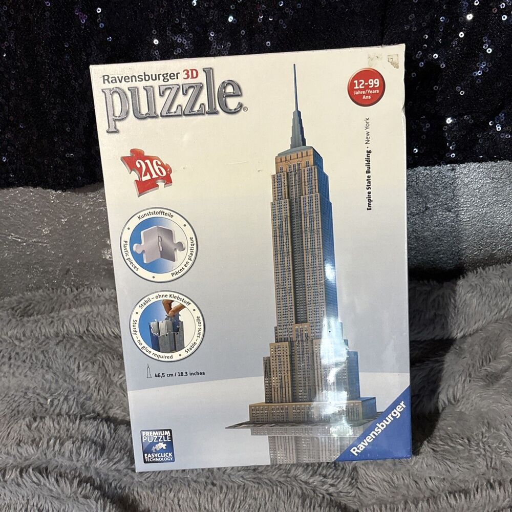 Ravensburger  3D Jigsaw Puzzle, Empire State Building  . 216 Pieces Sealed New